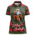 Santa and Higland Cows Scottish Christmas Women Polo Shirt Tartan Pattern - Wonder Print Shop