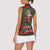 Santa and Higland Cows Scottish Christmas Women Sleeveless Polo Shirt Tartan Pattern - Wonder Print Shop