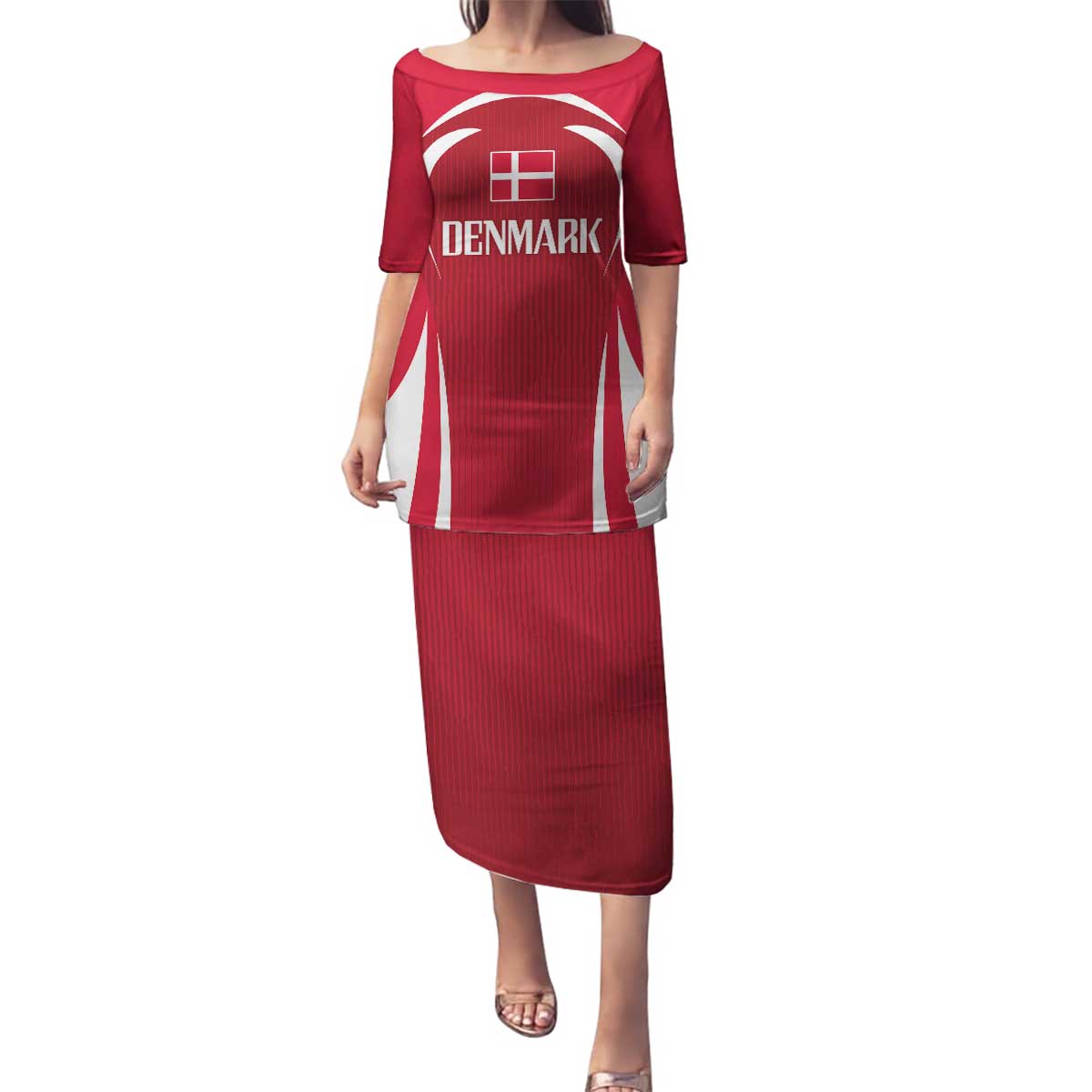 Denmark Football 2024 Go Champion Family Matching Puletasi and Hawaiian Shirt - Wonder Print Shop