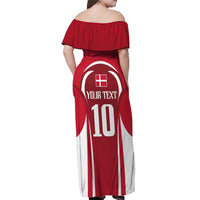 Denmark Football 2024 Go Champion Off Shoulder Maxi Dress - Wonder Print Shop