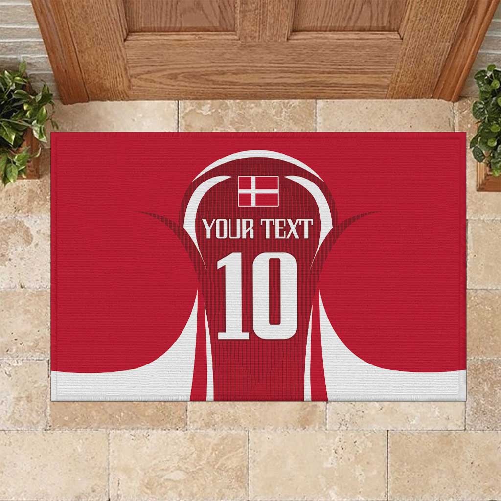 Denmark Football 2024 Go Champion Rubber Doormat - Wonder Print Shop