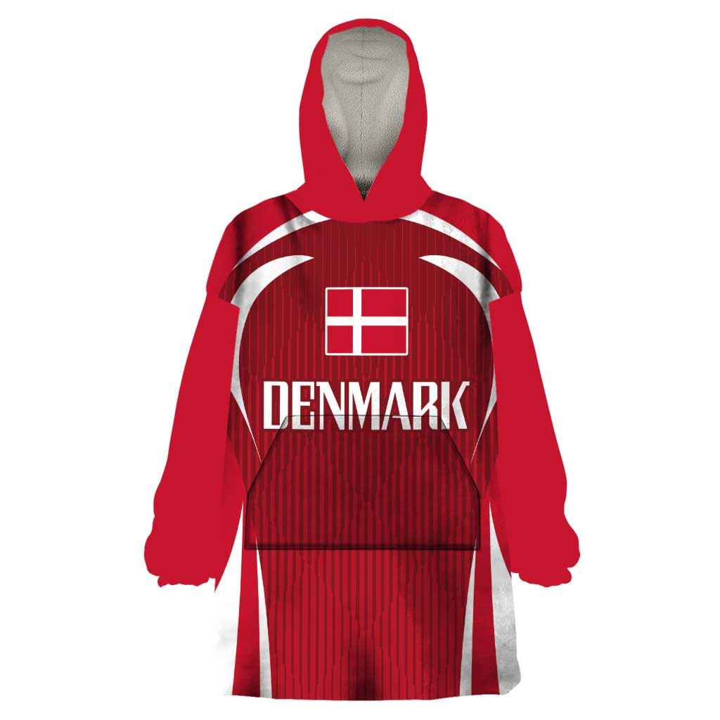 Denmark Football 2024 Go Champion Wearable Blanket Hoodie - Wonder Print Shop
