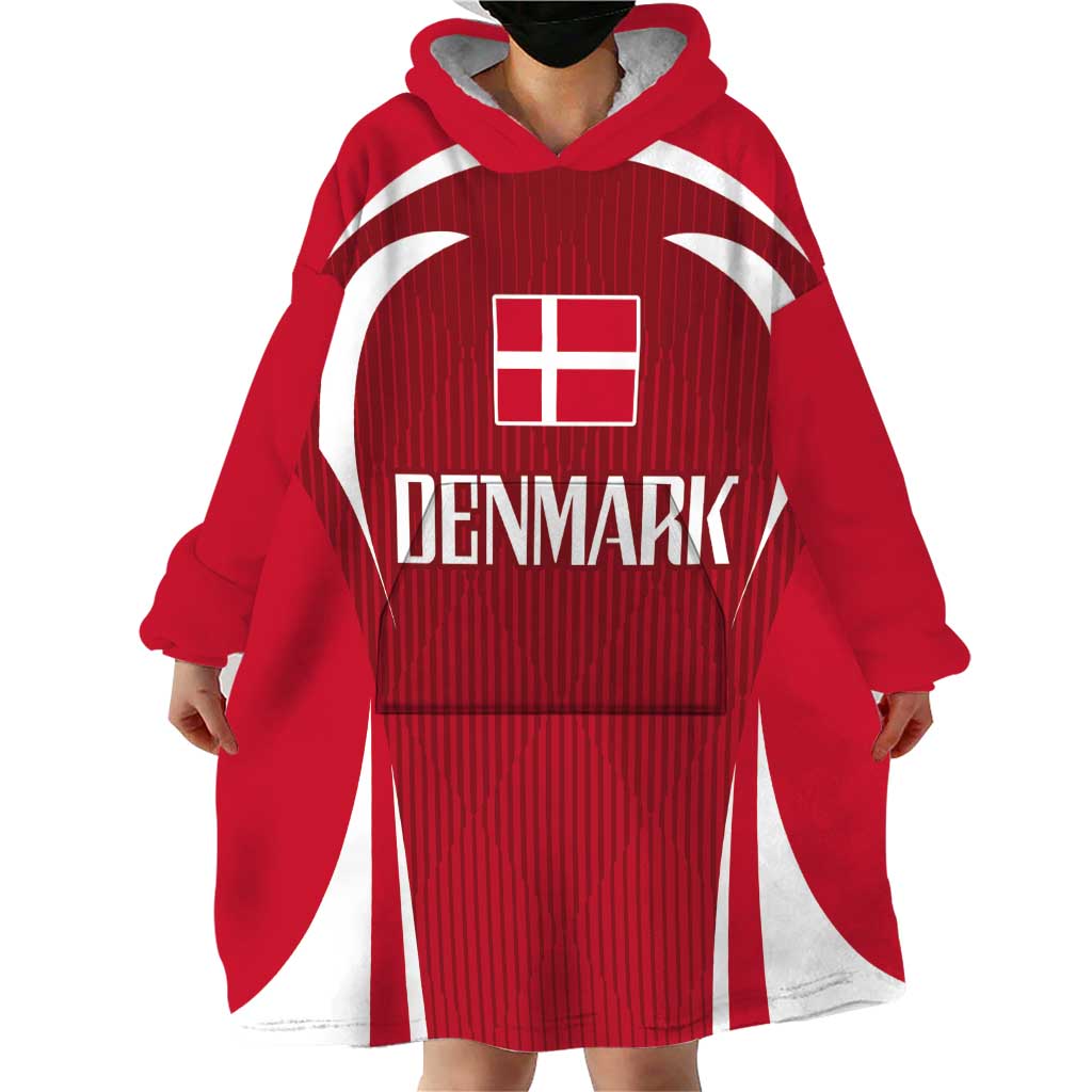 Denmark Football 2024 Go Champion Wearable Blanket Hoodie - Wonder Print Shop