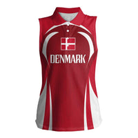 Denmark Football 2024 Go Champion Women Sleeveless Polo Shirt - Wonder Print Shop