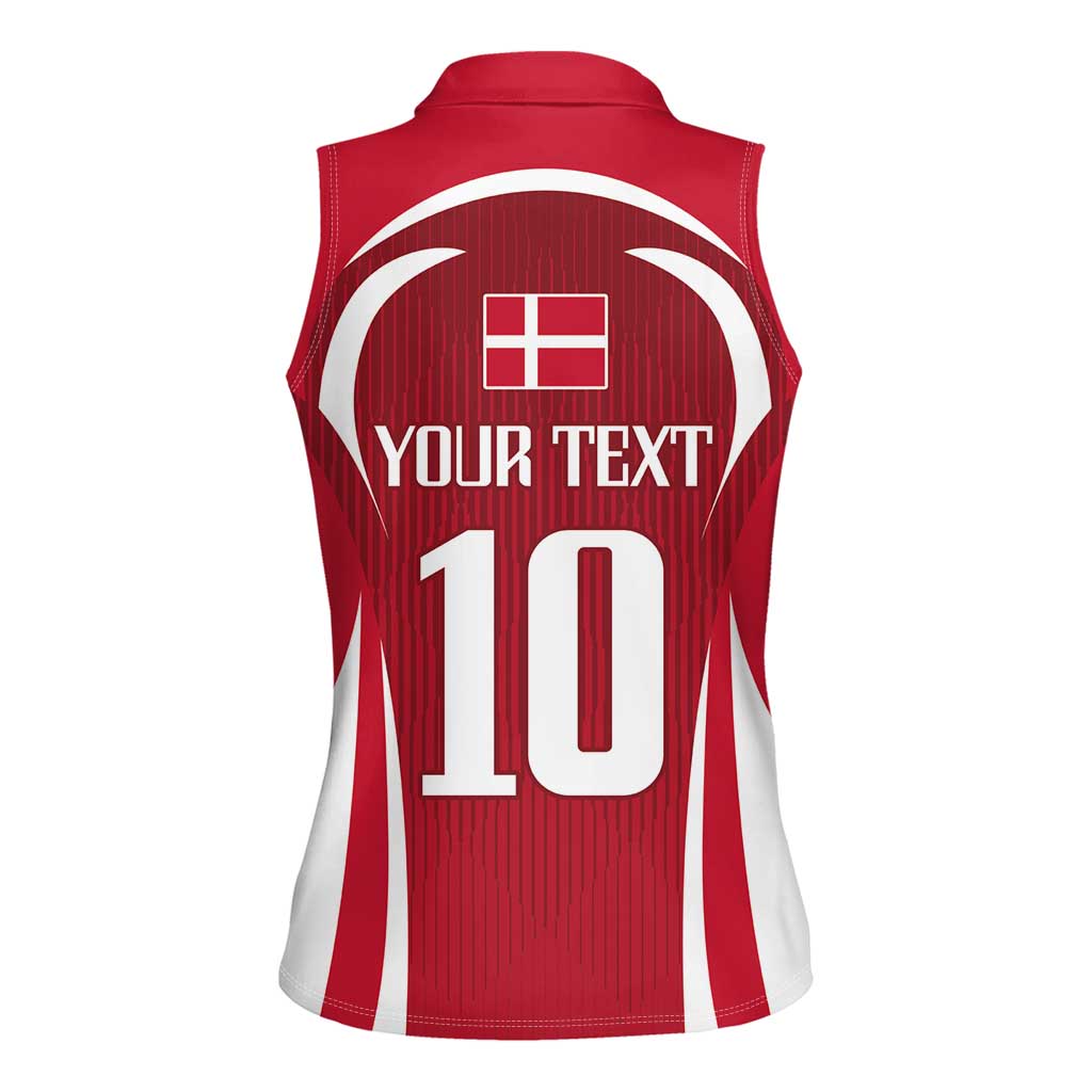 Denmark Football 2024 Go Champion Women Sleeveless Polo Shirt - Wonder Print Shop