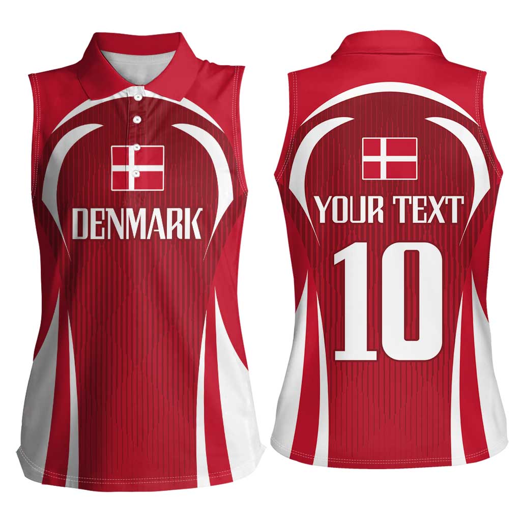 Denmark Football 2024 Go Champion Women Sleeveless Polo Shirt - Wonder Print Shop