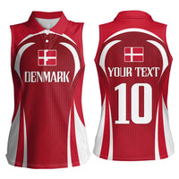 Denmark Football 2024 Go Champion Women Sleeveless Polo Shirt - Wonder Print Shop
