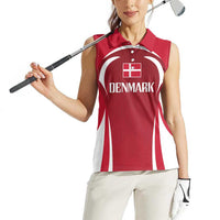 Denmark Football 2024 Go Champion Women Sleeveless Polo Shirt - Wonder Print Shop