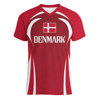 Denmark Football 2024 Go Champion Women V-Neck T-Shirt - Wonder Print Shop