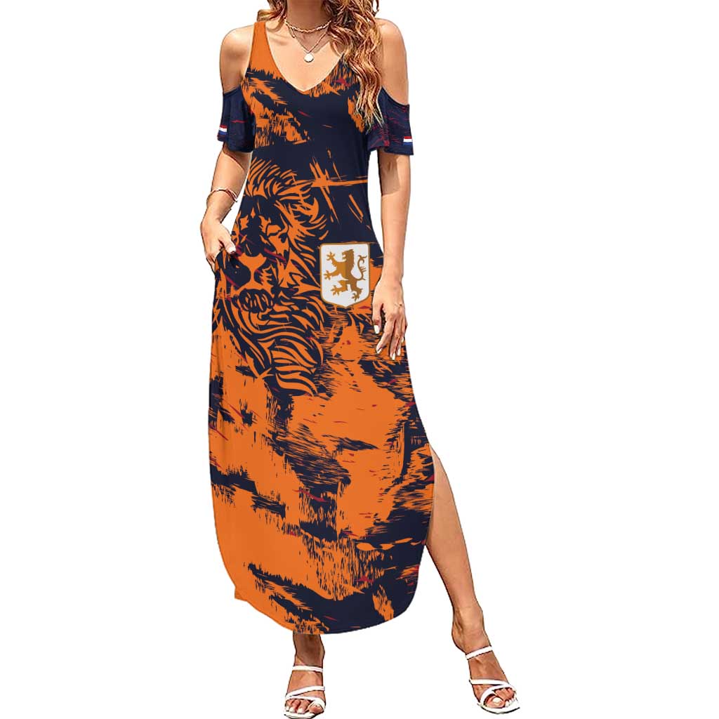 Netherlands Football 2024 Go Champion Family Matching Summer Maxi Dress and Hawaiian Shirt - Wonder Print Shop