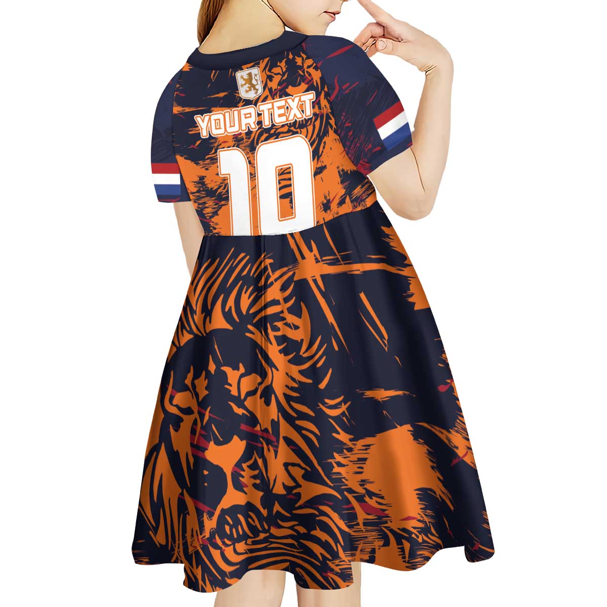Netherlands Football 2024 Go Champion Kid Short Sleeve Dress - Wonder Print Shop