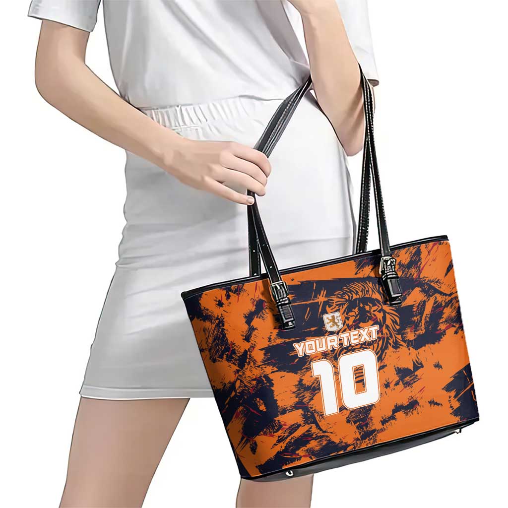 Netherlands Football 2024 Go Champion Leather Tote Bag - Wonder Print Shop