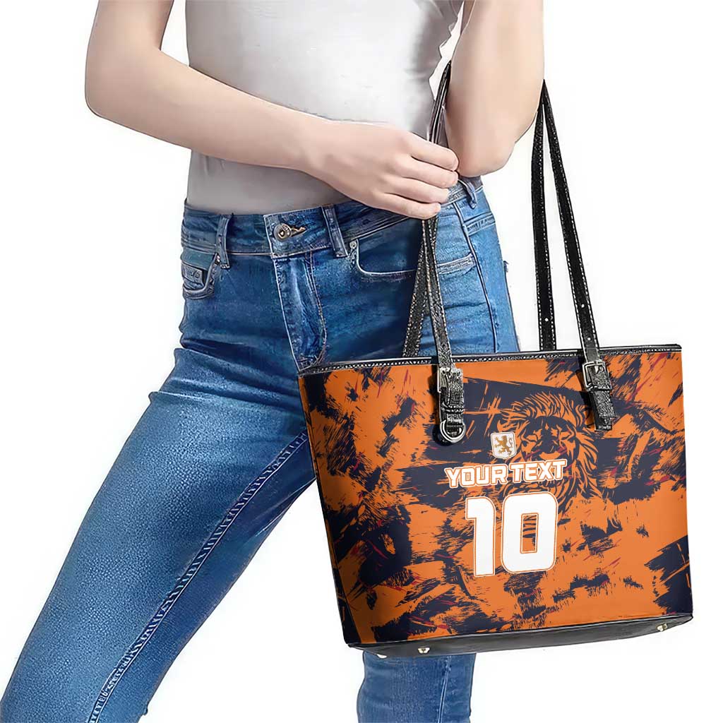 Netherlands Football 2024 Go Champion Leather Tote Bag - Wonder Print Shop