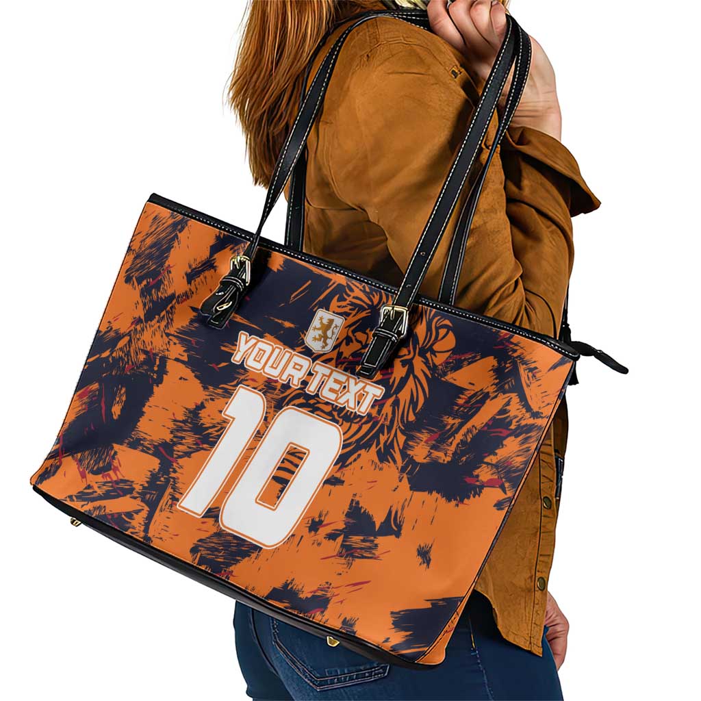Netherlands Football 2024 Go Champion Leather Tote Bag - Wonder Print Shop