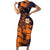 Netherlands Football 2024 Go Champion Short Sleeve Bodycon Dress - Wonder Print Shop