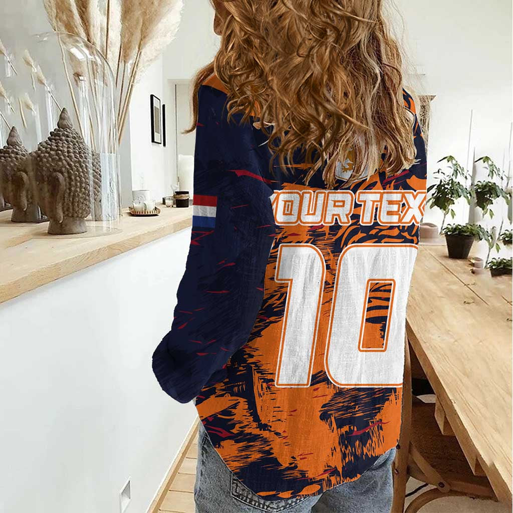Netherlands Football 2024 Go Champion Women Casual Shirt LT03