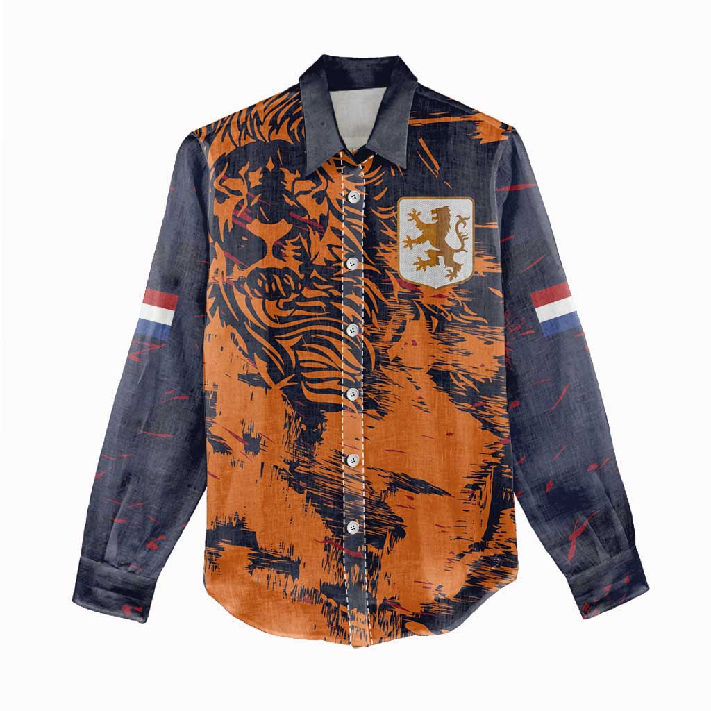 Netherlands Football 2024 Go Champion Women Casual Shirt LT03