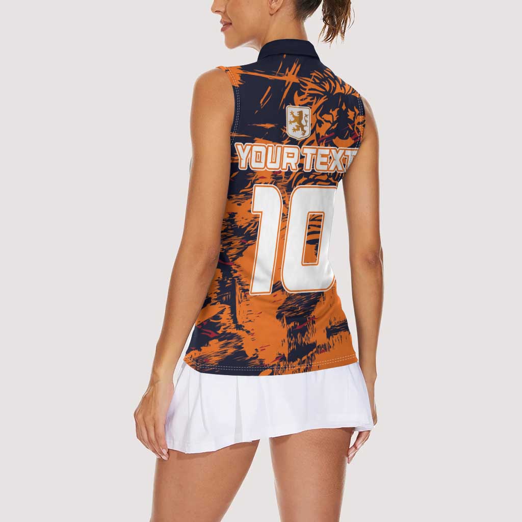Netherlands Football 2024 Go Champion Women Sleeveless Polo Shirt - Wonder Print Shop