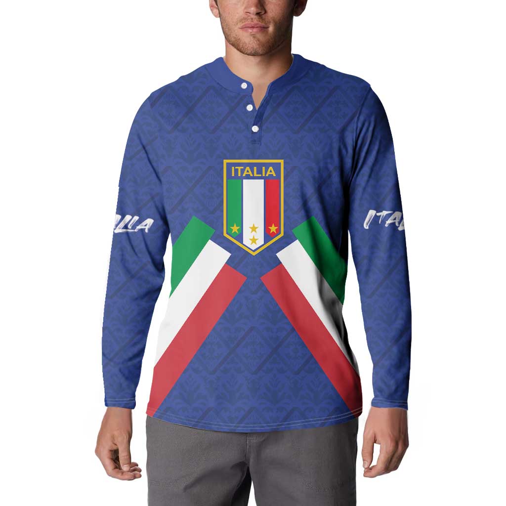 Italy Football 2024 Go Champion Button Sweatshirt - Wonder Print Shop