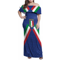 Italy Football 2024 Go Champion Family Matching Off Shoulder Maxi Dress and Hawaiian Shirt - Wonder Print Shop