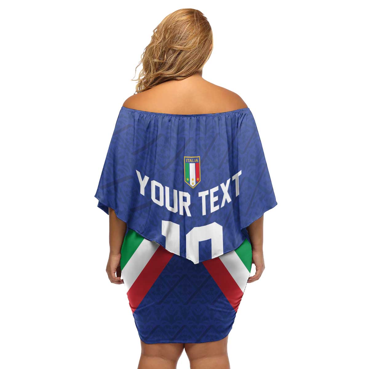 Italy Football 2024 Go Champion Family Matching Off Shoulder Short Dress and Hawaiian Shirt - Wonder Print Shop