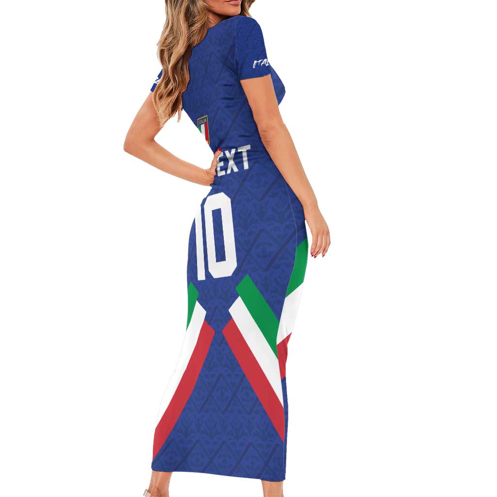 Italy Football 2024 Go Champion Family Matching Short Sleeve Bodycon Dress and Hawaiian Shirt - Wonder Print Shop