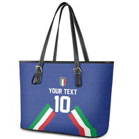 Italy Football 2024 Go Champion Leather Tote Bag - Wonder Print Shop