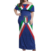 Italy Football 2024 Go Champion Off Shoulder Maxi Dress - Wonder Print Shop