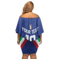 Italy Football 2024 Go Champion Off Shoulder Short Dress - Wonder Print Shop