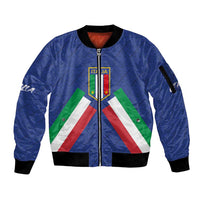 Italy Football 2024 Go Champion Sleeve Zip Bomber Jacket - Wonder Print Shop
