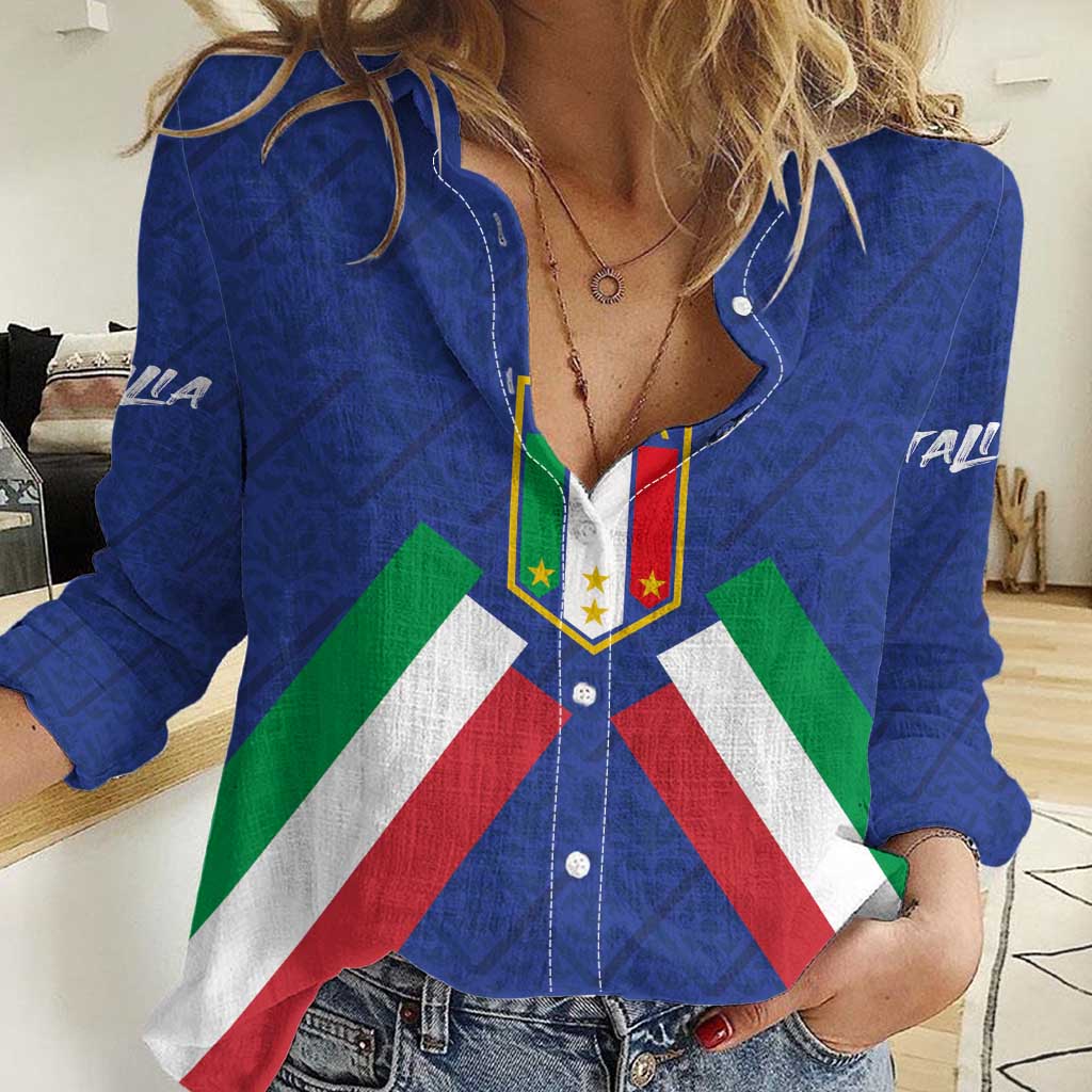 Italy Football 2024 Go Champion Women Casual Shirt - Wonder Print Shop