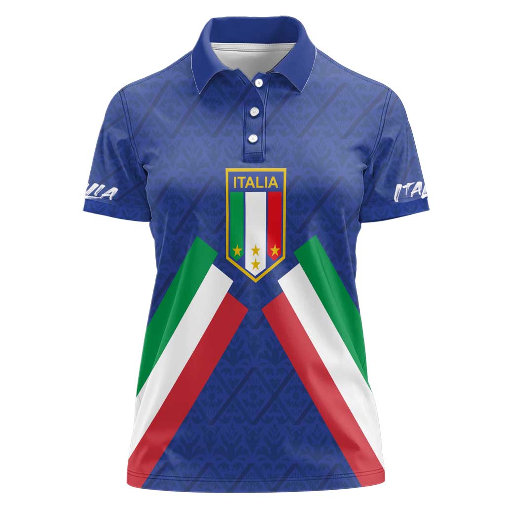 Italy Football 2024 Go Champion Women Polo Shirt - Wonder Print Shop