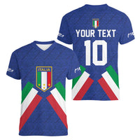 Italy Football 2024 Go Champion Women V-Neck T-Shirt - Wonder Print Shop