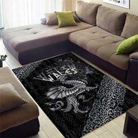 Welsh Celtic Culture Area Rug Wales Y Ddraig Goch with Runes Symbols - Wonder Print Shop