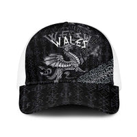 Welsh Celtic Culture Baseball Net Cap Wales Y Ddraig Goch with Runes Symbols - Wonder Print Shop