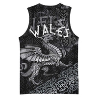 Welsh Celtic Culture Basketball Jersey Wales Y Ddraig Goch with Runes Symbols - Wonder Print Shop