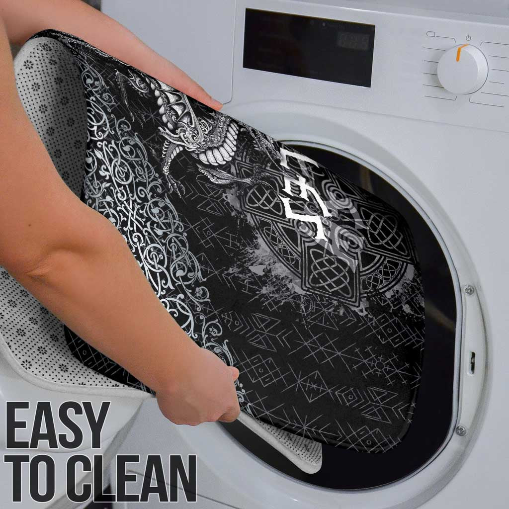 Welsh Celtic Culture Bathroom Set Wales Y Ddraig Goch with Runes Symbols - Wonder Print Shop