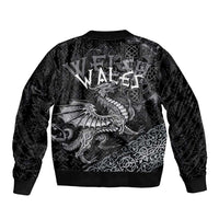 Welsh Celtic Culture Bomber Jacket Wales Y Ddraig Goch with Runes Symbols - Wonder Print Shop