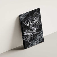 Welsh Celtic Culture Canvas Wall Art Wales Y Ddraig Goch with Runes Symbols - Wonder Print Shop