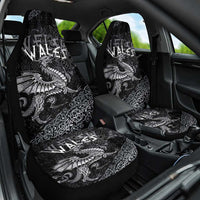 Welsh Celtic Culture Car Seat Cover Wales Y Ddraig Goch with Runes Symbols - Wonder Print Shop