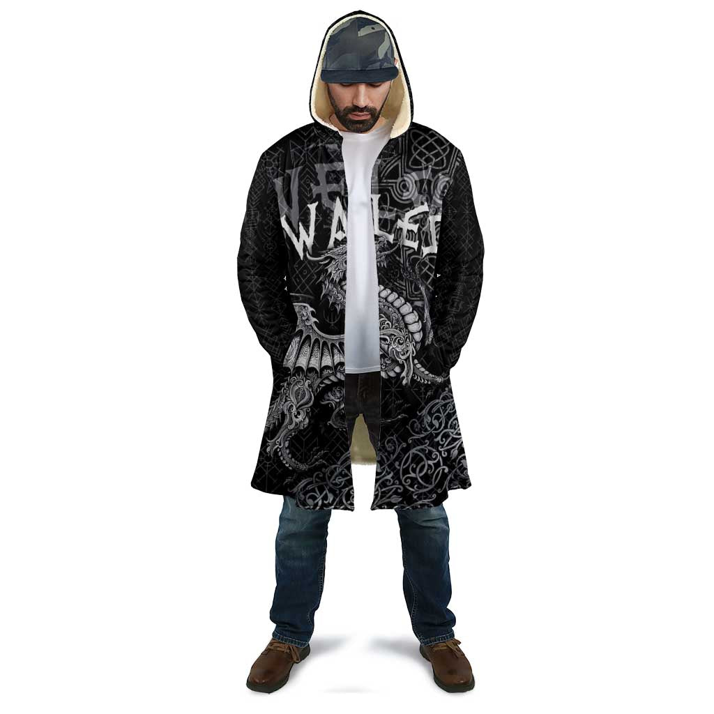 Welsh Celtic Culture Cloak Wales Y Ddraig Goch with Runes Symbols - Wonder Print Shop