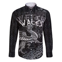 Welsh Celtic Culture Family Matching Puletasi and Hawaiian Shirt Wales Y Ddraig Goch with Runes Symbols - Wonder Print Shop