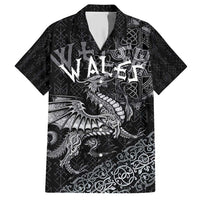 Welsh Celtic Culture Family Matching Short Sleeve Bodycon Dress and Hawaiian Shirt Wales Y Ddraig Goch with Runes Symbols - Wonder Print Shop