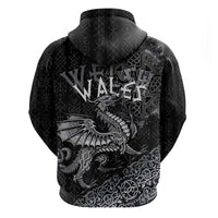 Welsh Celtic Culture Hoodie Wales Y Ddraig Goch with Runes Symbols - Wonder Print Shop