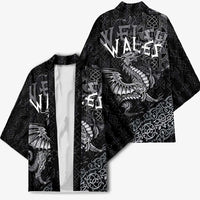 Welsh Celtic Culture Kimono Wales Y Ddraig Goch with Runes Symbols - Wonder Print Shop
