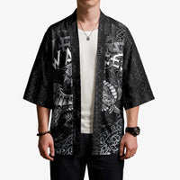 Welsh Celtic Culture Kimono Wales Y Ddraig Goch with Runes Symbols - Wonder Print Shop