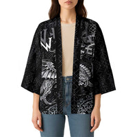 Welsh Celtic Culture Kimono Wales Y Ddraig Goch with Runes Symbols - Wonder Print Shop