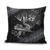 Welsh Celtic Culture Pillow Cover Wales Y Ddraig Goch with Runes Symbols - Wonder Print Shop