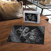 Welsh Celtic Culture Puzzle Wales Y Ddraig Goch with Runes Symbols - Wonder Print Shop