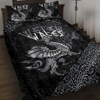 Welsh Celtic Culture Quilt Bed Set Wales Y Ddraig Goch with Runes Symbols - Wonder Print Shop